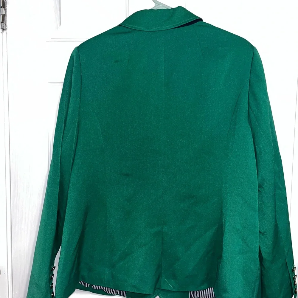 🆕 Eloquii Emerald Blazer with Gold Buttons Sz 16 - Picture 6 of 9